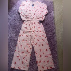 Grayson Threads Pink Cherry women large sweat set